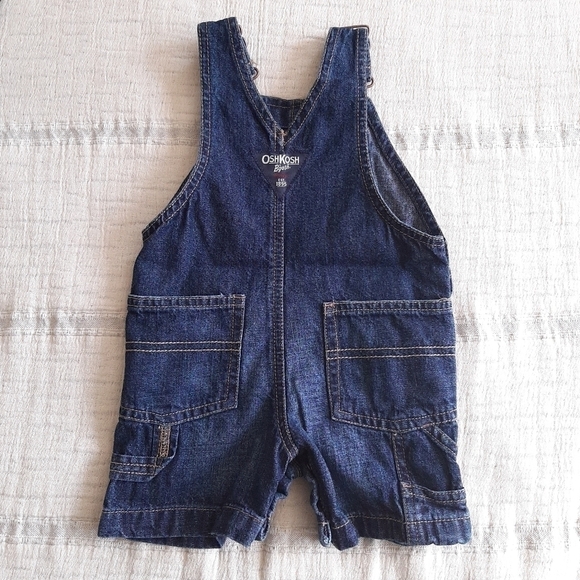 Oshkosh Vestbak Denim Shortalls size 9 months - Picture 2 of 8